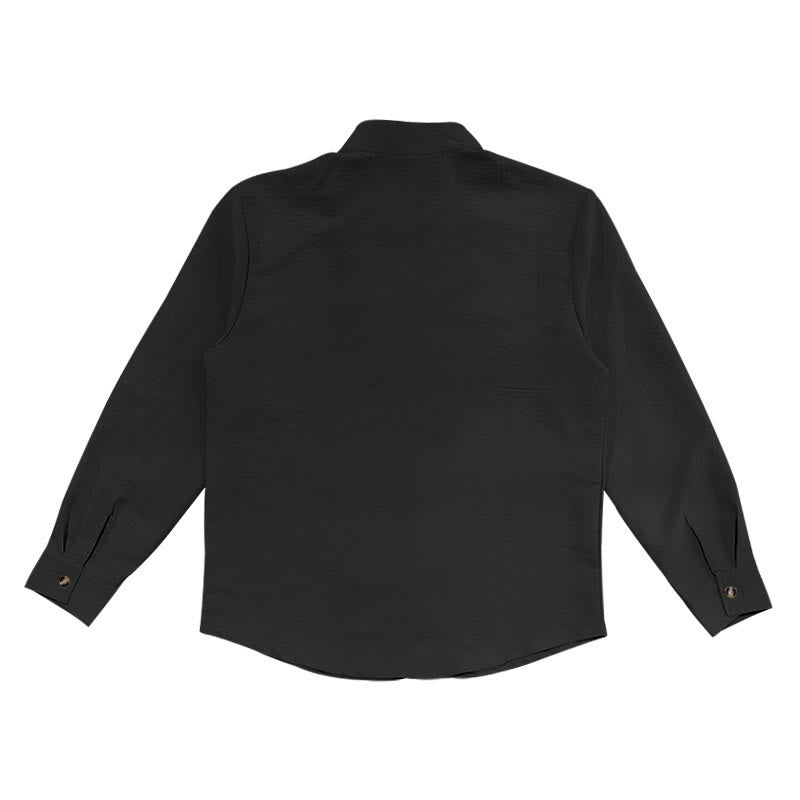 Nimara Ritual Solid Color Buttons Fall Long Sleeve Men's Shirt