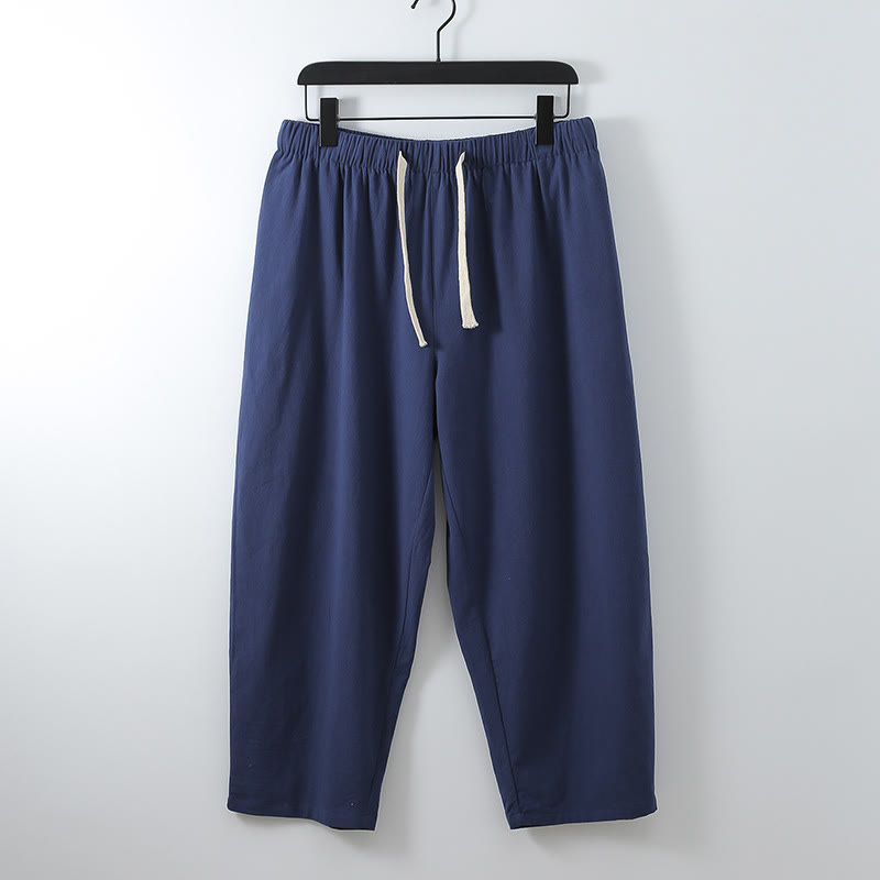 Nimara Ritual 2Pcs Cotton Kimono Ankle-Length Pants Men's Meditation Cloth Set