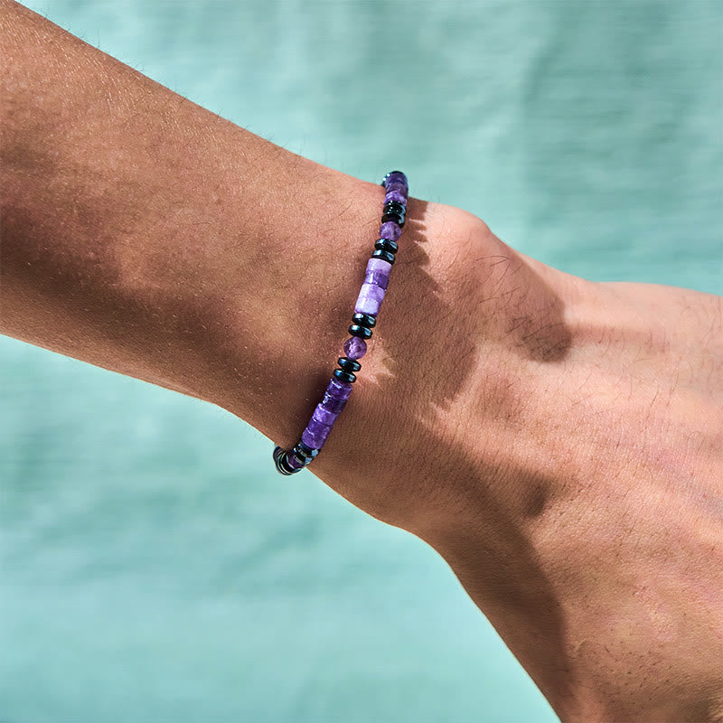 Nimara Ritual Amethyst Hematite Spiritual Awareness Bracelet