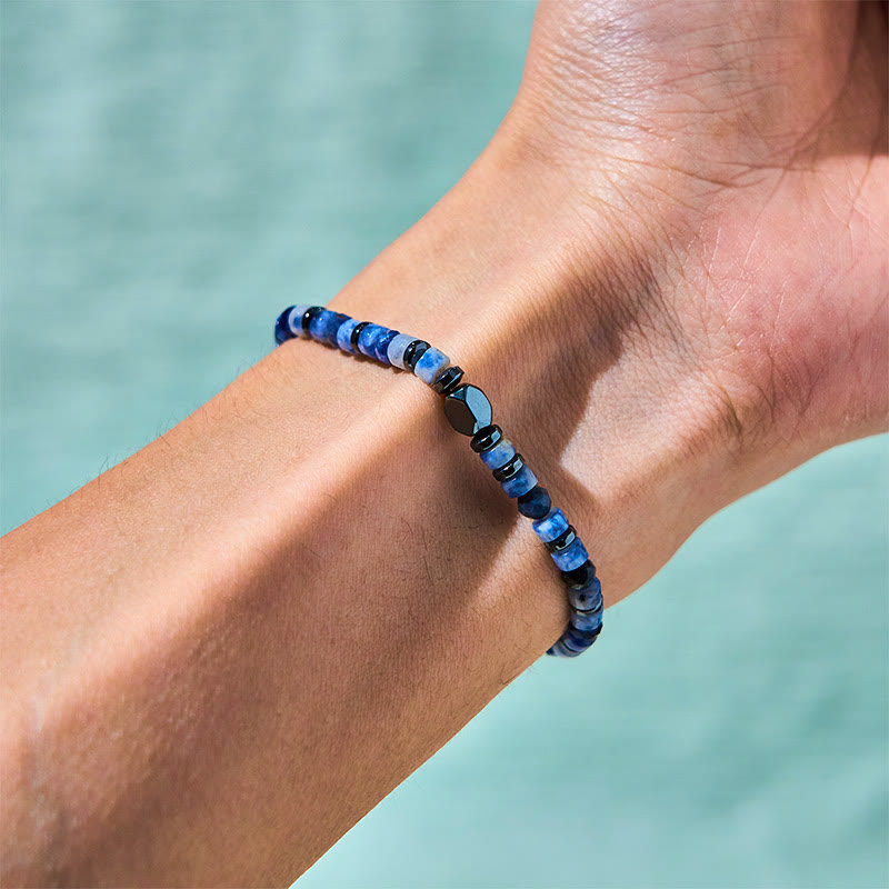 Nimara Ritual Sodalite Hematite Blue Aventurine Intuition Bracelet
