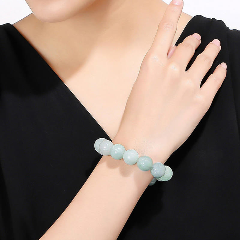 Nimara Ritual Natural Jade Lotus Carving Prosperity Bracelet