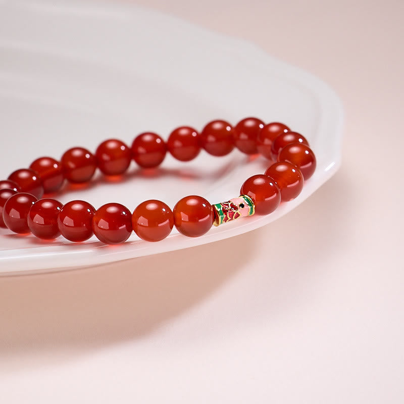 Nimara Ritual Natural Red Agate Lucky Koi Fish Confidence Bracelet