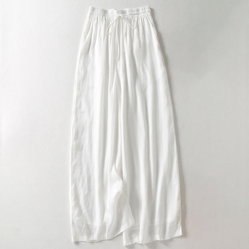 Nimara Ritual Solid Color Lace-up Women's Wide Leg Pants