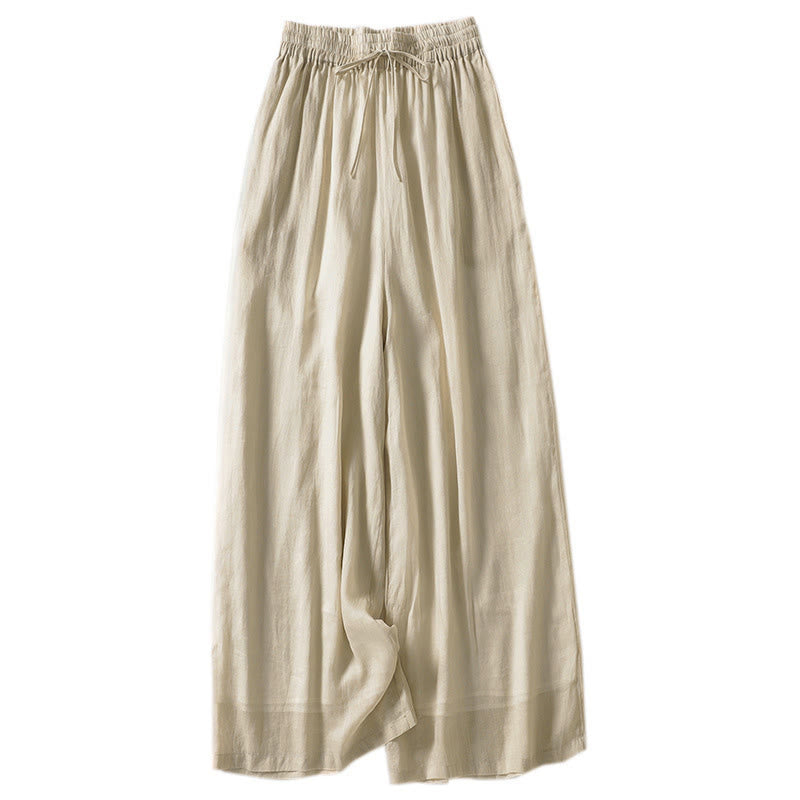Nimara Ritual Solid Color Lace-up Women's Wide Leg Pants