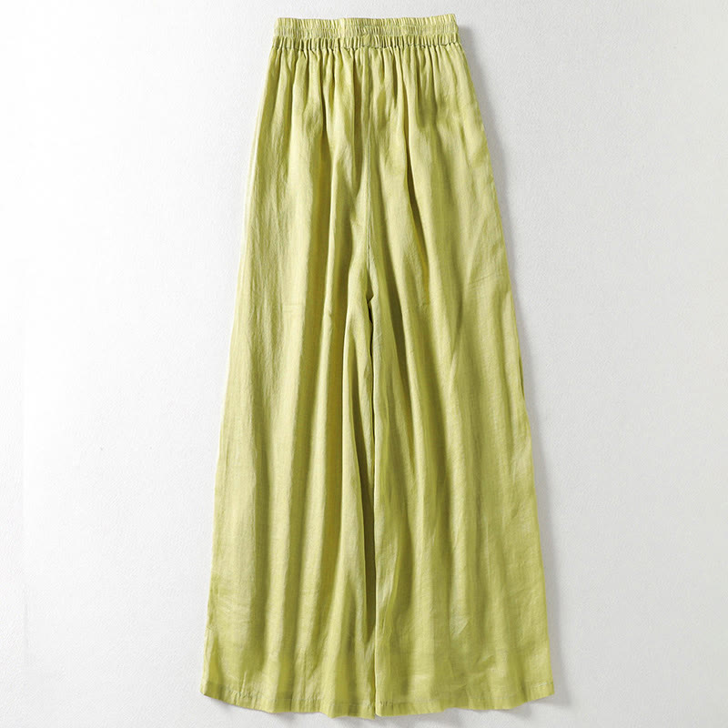 Nimara Ritual Solid Color Lace-up Women's Wide Leg Pants