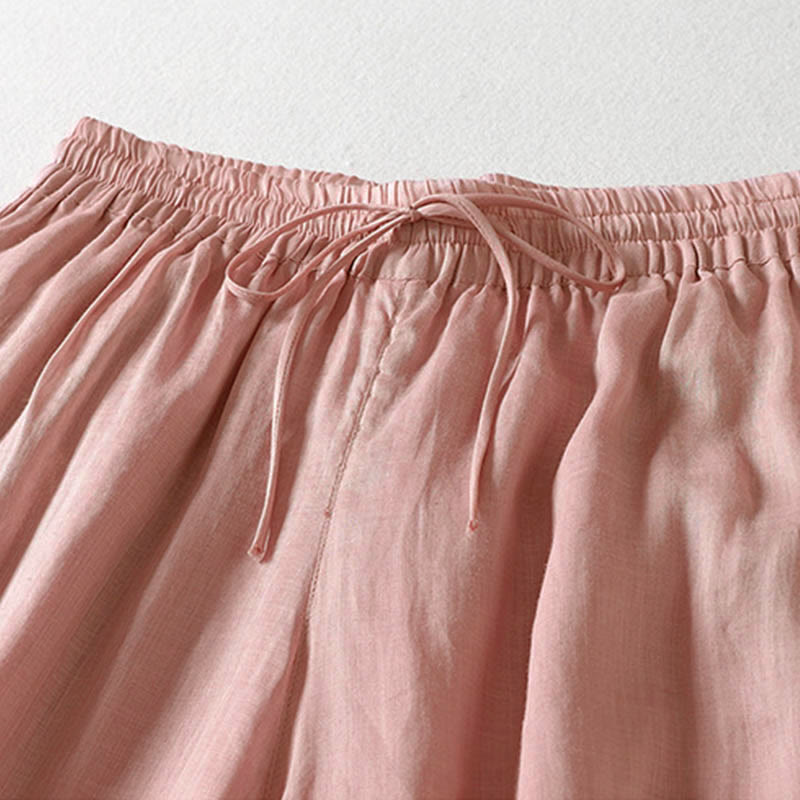 Nimara Ritual Solid Color Lace-up Women's Wide Leg Pants