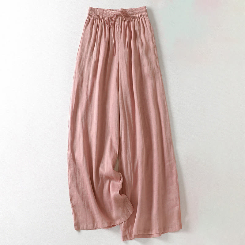 Nimara Ritual Solid Color Lace-up Women's Wide Leg Pants