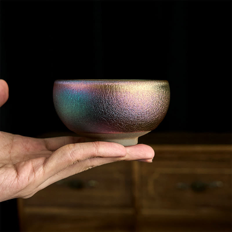 Nimara Ritual Handmade Chinese Jianzhan Koi Fish Lotus Leaf Ceramic Teacup Kung Fu Tea Cup 150ml