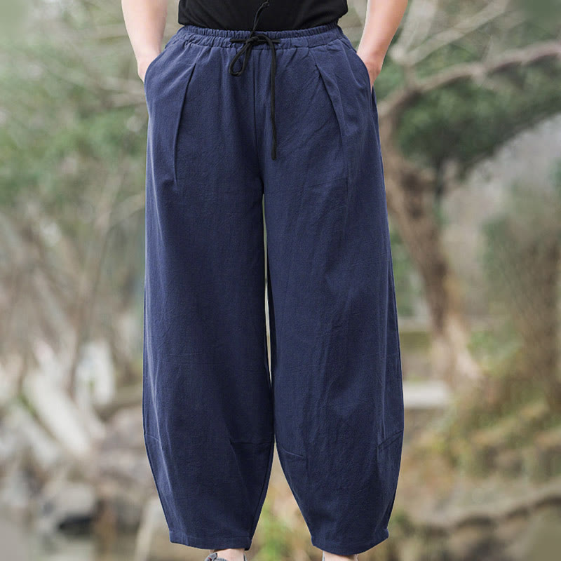 Nimara Ritual Plain Casual Bloomer Men's Pants With Pockets