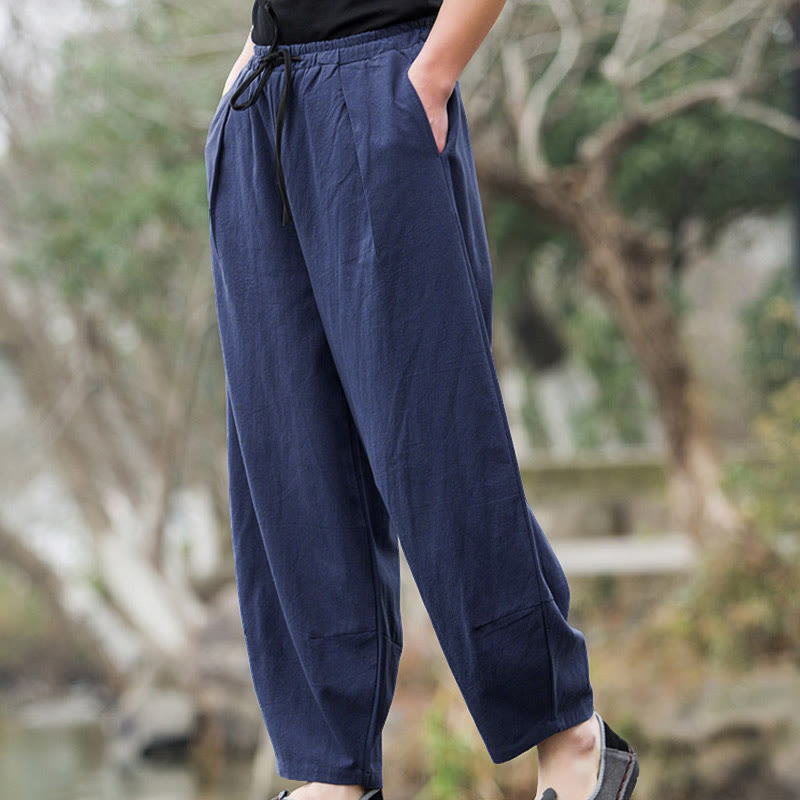 Nimara Ritual Plain Casual Bloomer Men's Pants With Pockets