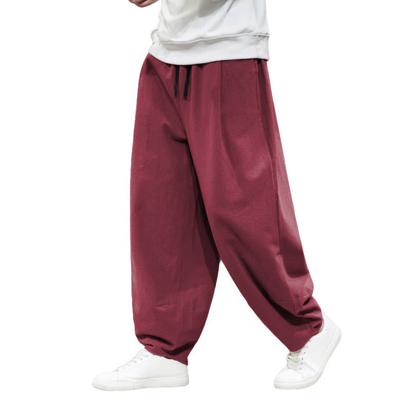 Nimara Ritual Plain Casual Bloomer Men's Pants With Pockets