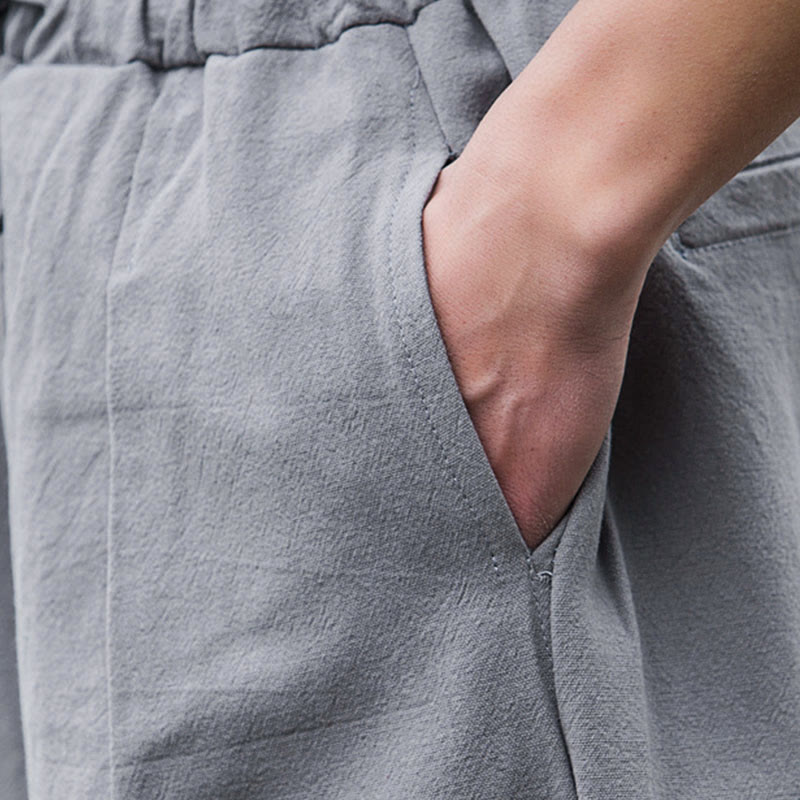 Nimara Ritual Plain Casual Bloomer Men's Pants With Pockets