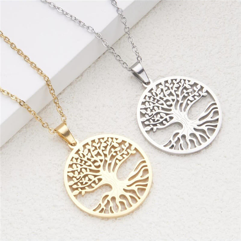 Nimara Ritual The Tree Of Life Titanium Steel Enlightenment Necklace Pendant