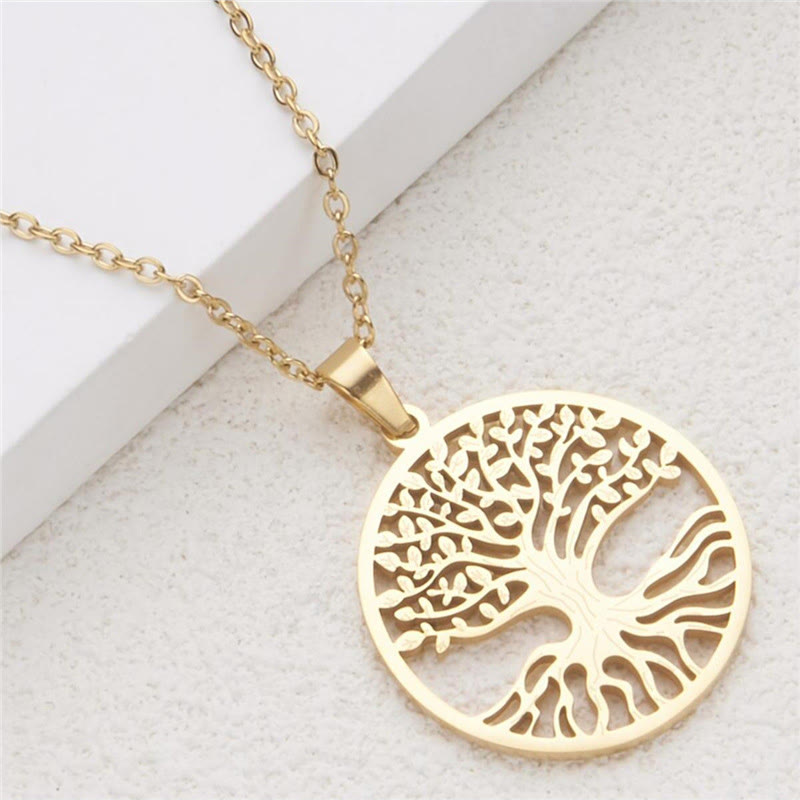 Nimara Ritual The Tree Of Life Titanium Steel Enlightenment Necklace Pendant