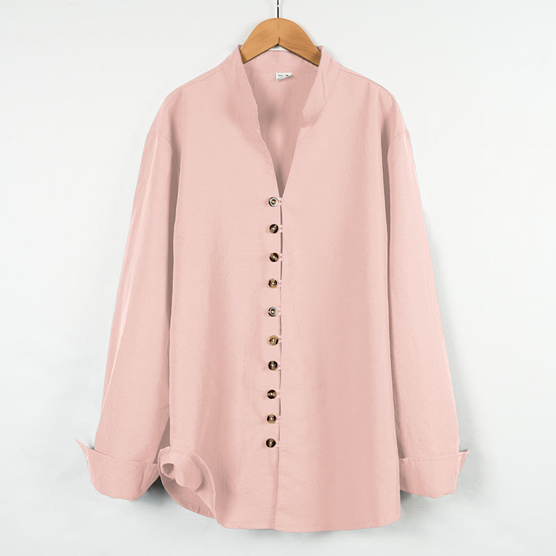 Nimara Ritual Solid Color Buttons Fall Long Sleeve Men's Shirt