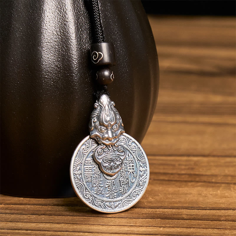 Nimara Ritual Mountain Ghosts Spend Money Bagua Design Copper Pixiu Harmony Necklace Pendant