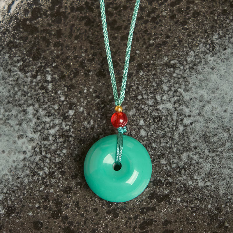 Nimara Ritual Turquoise Peace Buckle Rope Balance Necklace Pendant