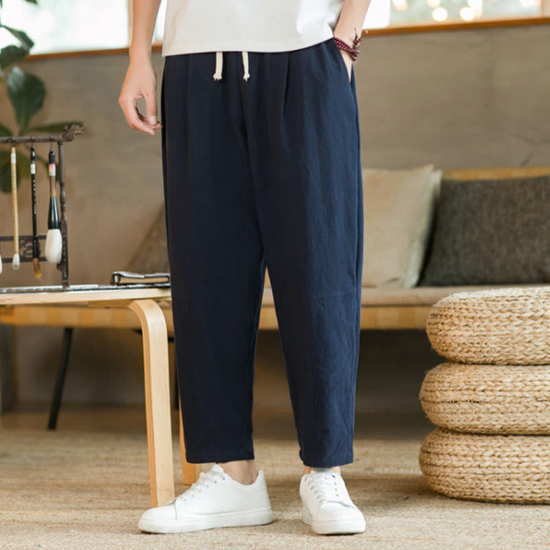 Nimara Ritual Summer Men's Cotton Pants With Pockets