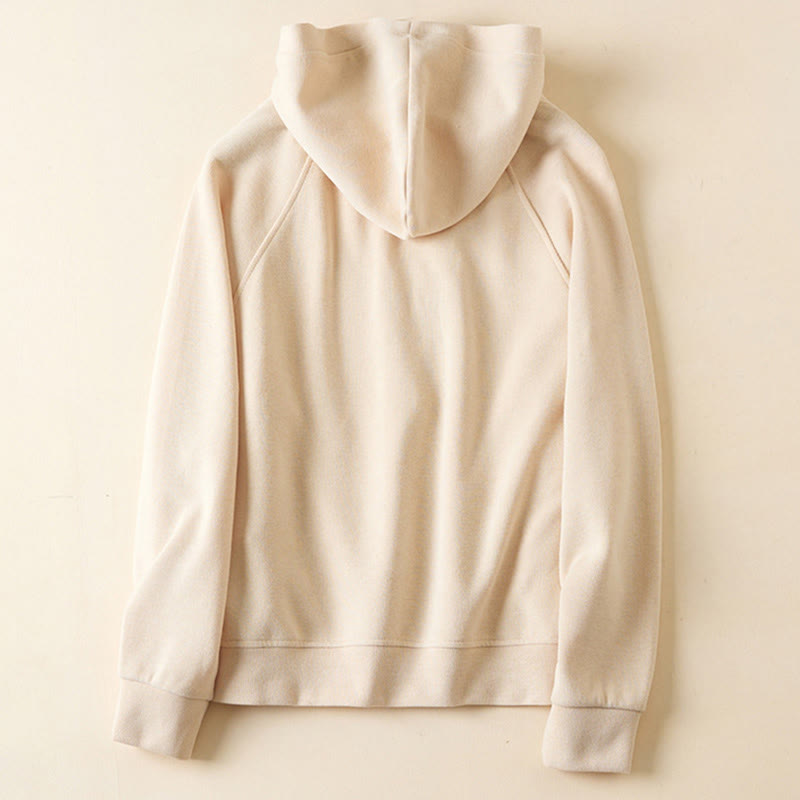 Nimara Ritual Plain Buttons Women's Hooded Jacket With Pockets