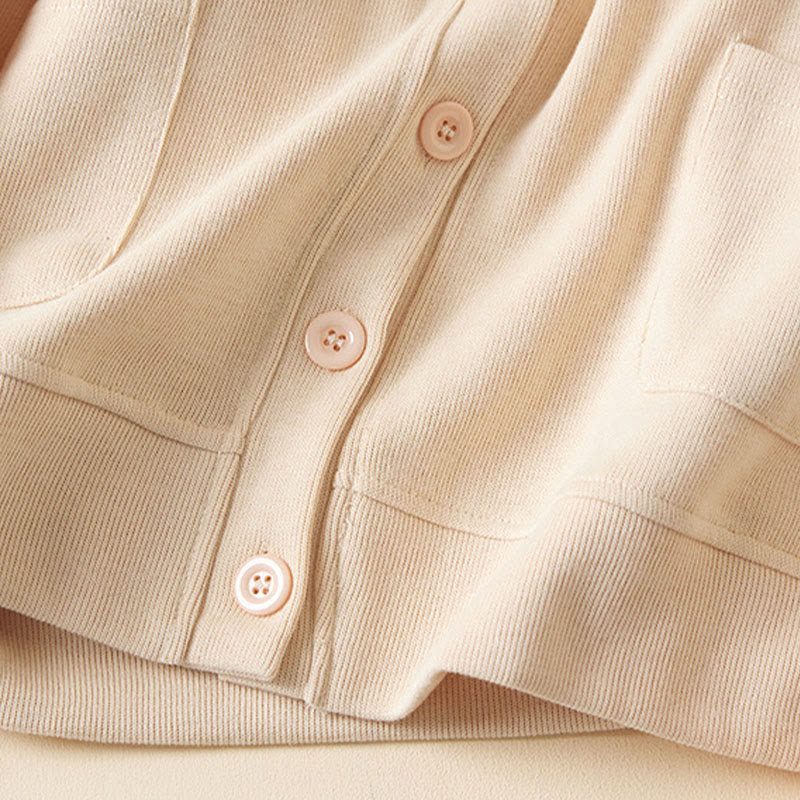 Nimara Ritual Plain Buttons Women's Hooded Jacket With Pockets