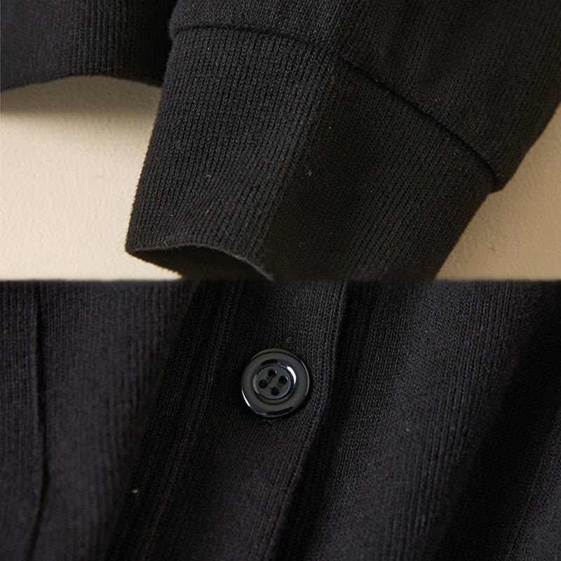 Nimara Ritual Plain Buttons Women's Hooded Jacket With Pockets