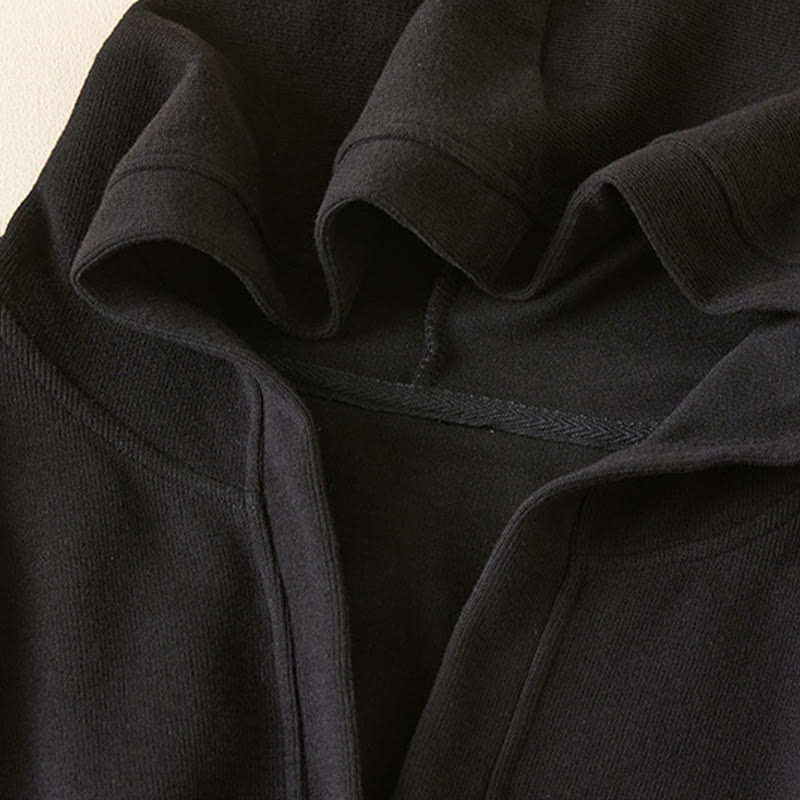 Nimara Ritual Plain Buttons Women's Hooded Jacket With Pockets