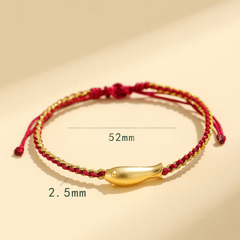 Nimara Ritual 999 Sterling Silver Lucky Koi Fish Protection Rope Bracelet