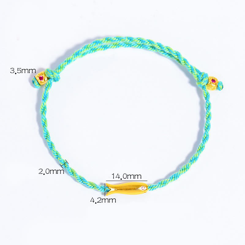 Nimara Ritual Copper Lucky Koi Fish Luck Rope Bracelet