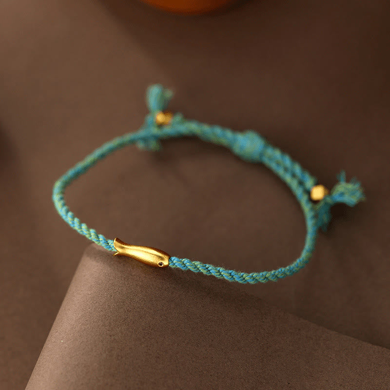 Nimara Ritual Copper Lucky Koi Fish Luck Rope Bracelet
