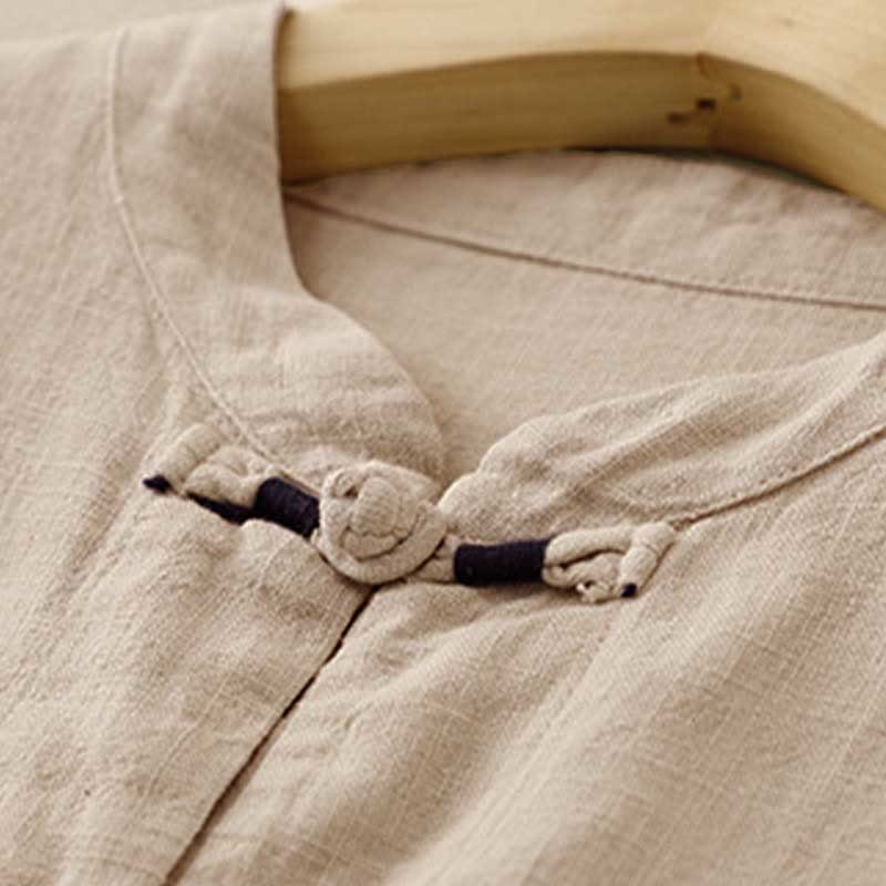 Nimara Ritual Literary Artistic Chinese Knot Button Casual Clothing