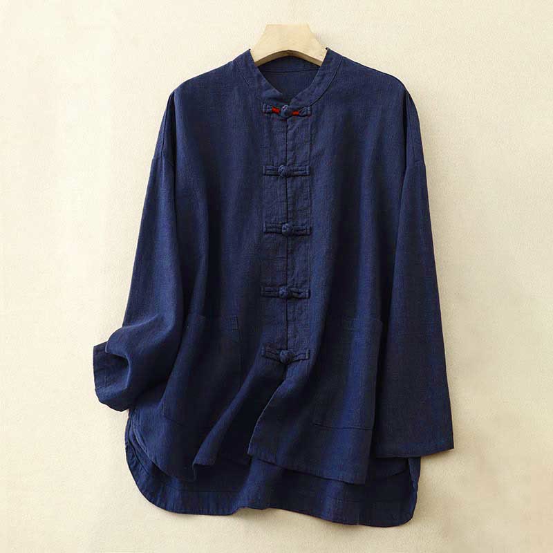 Nimara Ritual Literary Artistic Chinese Knot Button Casual Clothing