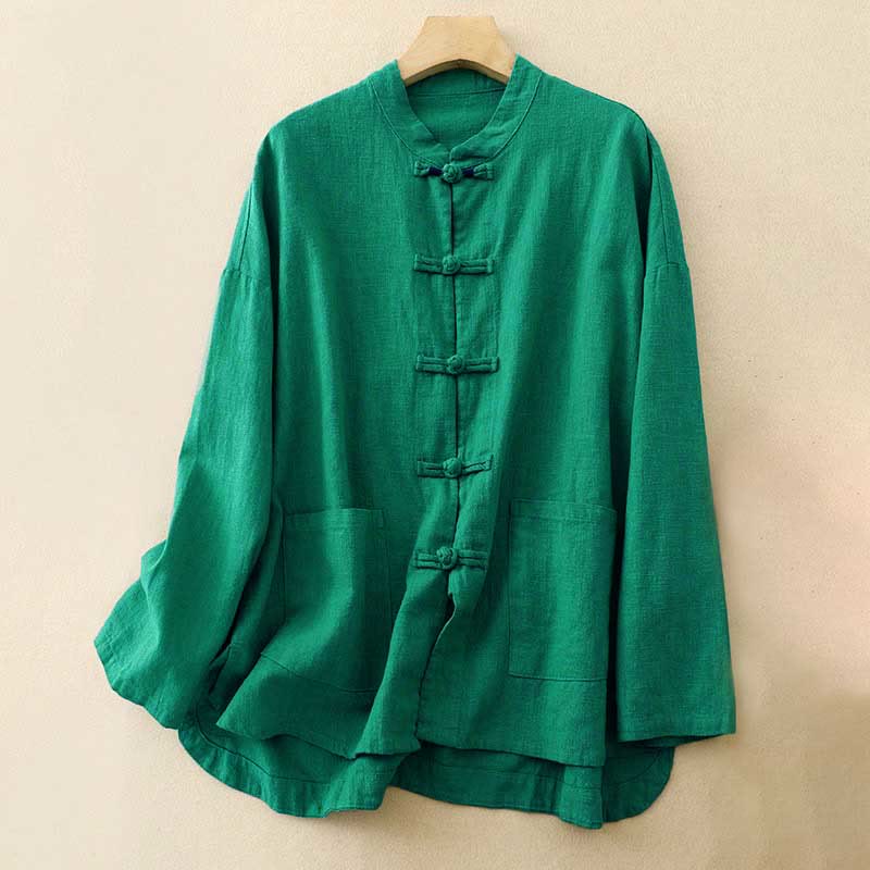 Nimara Ritual Literary Artistic Chinese Knot Button Casual Clothing