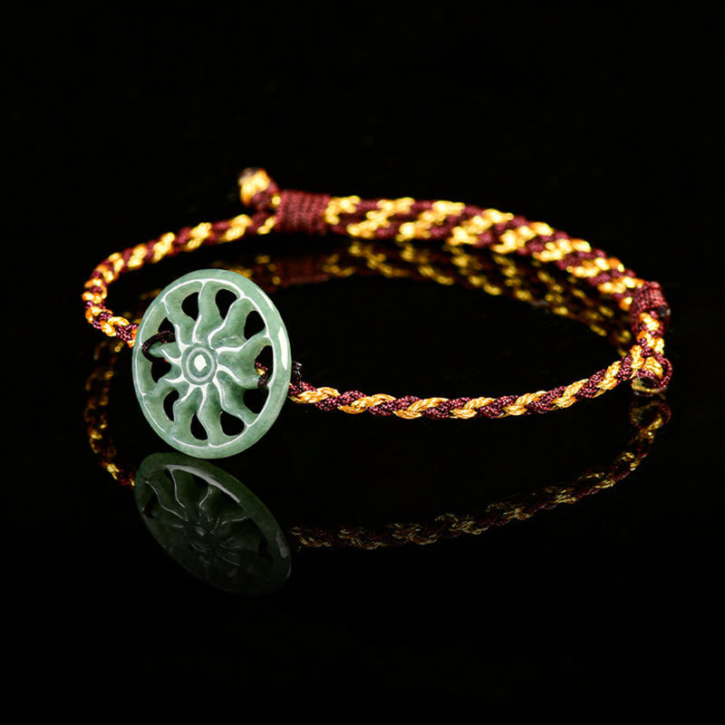 Nimara Ritual Jade Sun Braided Rope Abundance Bracelet
