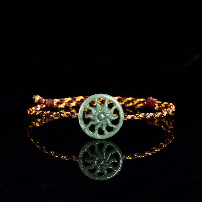 Nimara Ritual Jade Sun Braided Rope Abundance Bracelet
