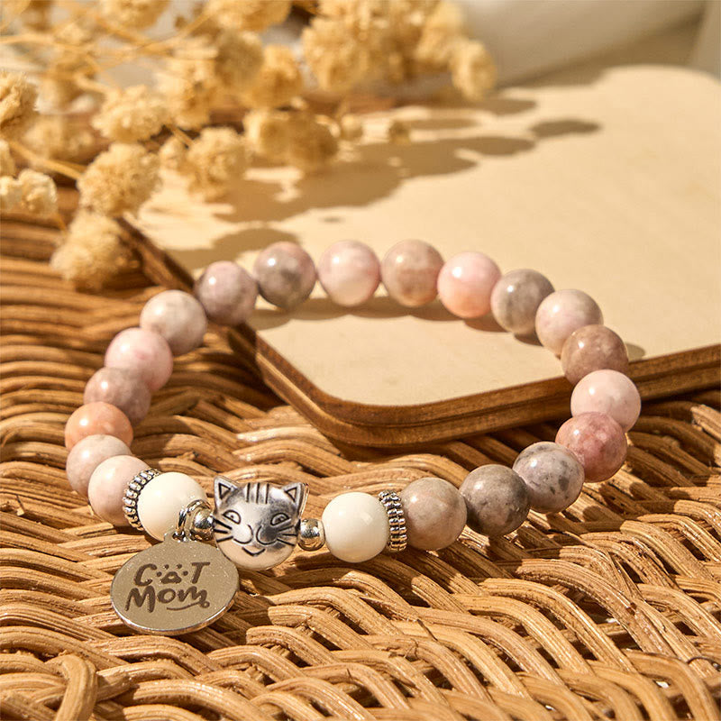 Nimara Ritual Cat Head Design Zebra Jasper Protection Bracelet