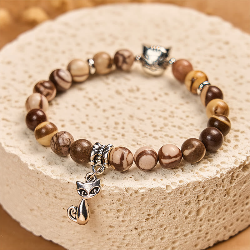 Nimara Ritual Zebra Jasper Agate Bead Positive Bracelet