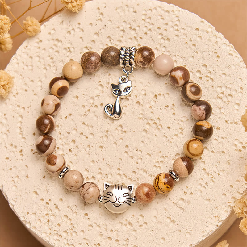 Nimara Ritual Zebra Jasper Agate Bead Positive Bracelet