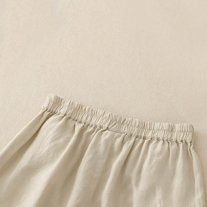 Nimara Ritual Casual Solid Color Women's Cotton Shorts With Pockets