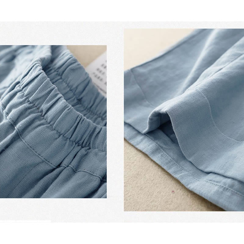 Nimara Ritual Casual Solid Color Women's Cotton Shorts With Pockets