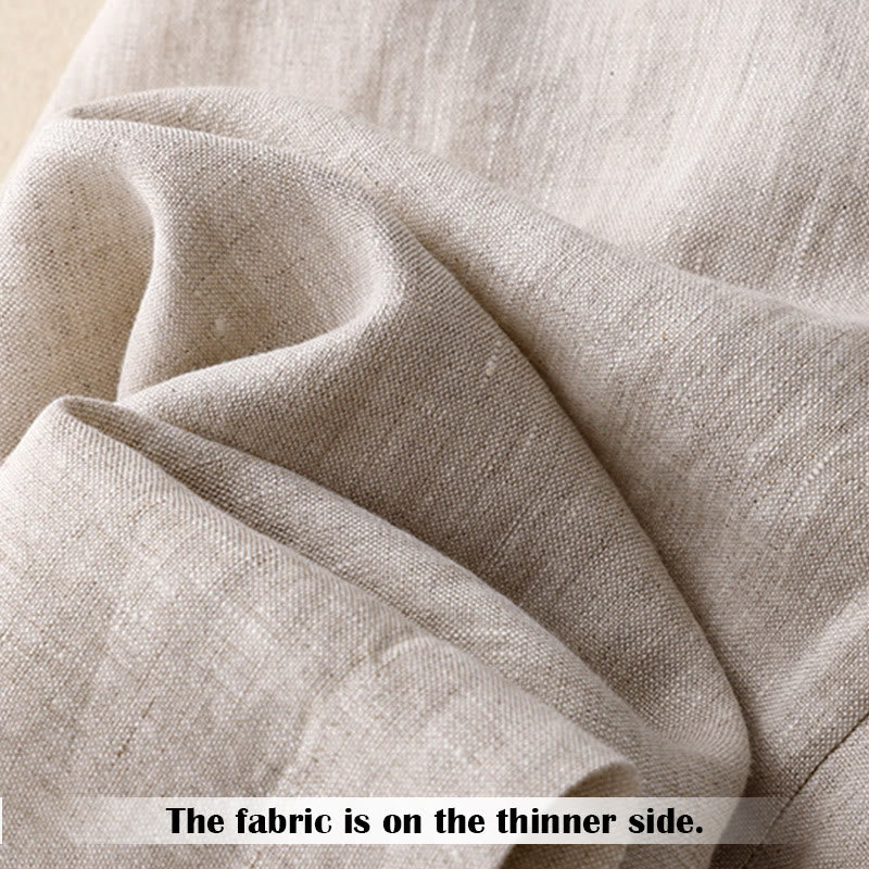 Nimara Ritual Summer Casual Simple Zipper Design Linen Women's Wide Leg Pants With Pockets