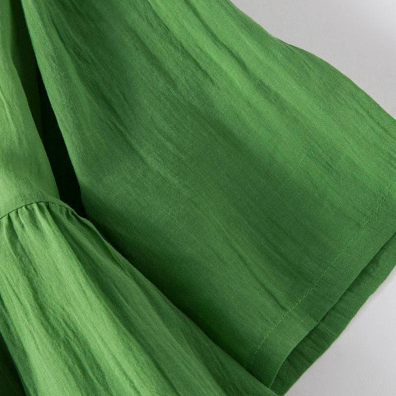 Nimara Ritual Summer V-Neck Design Half Sleeve Cotton Midi Dress