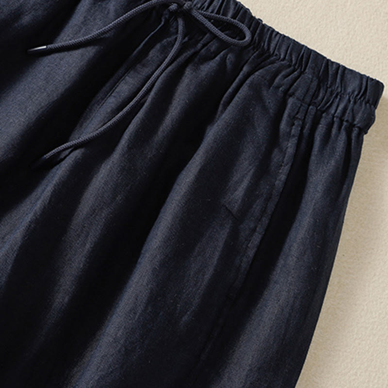 Nimara Ritual Commute Plain Design Drawstring Women's Wide Leg Pants With Pockets