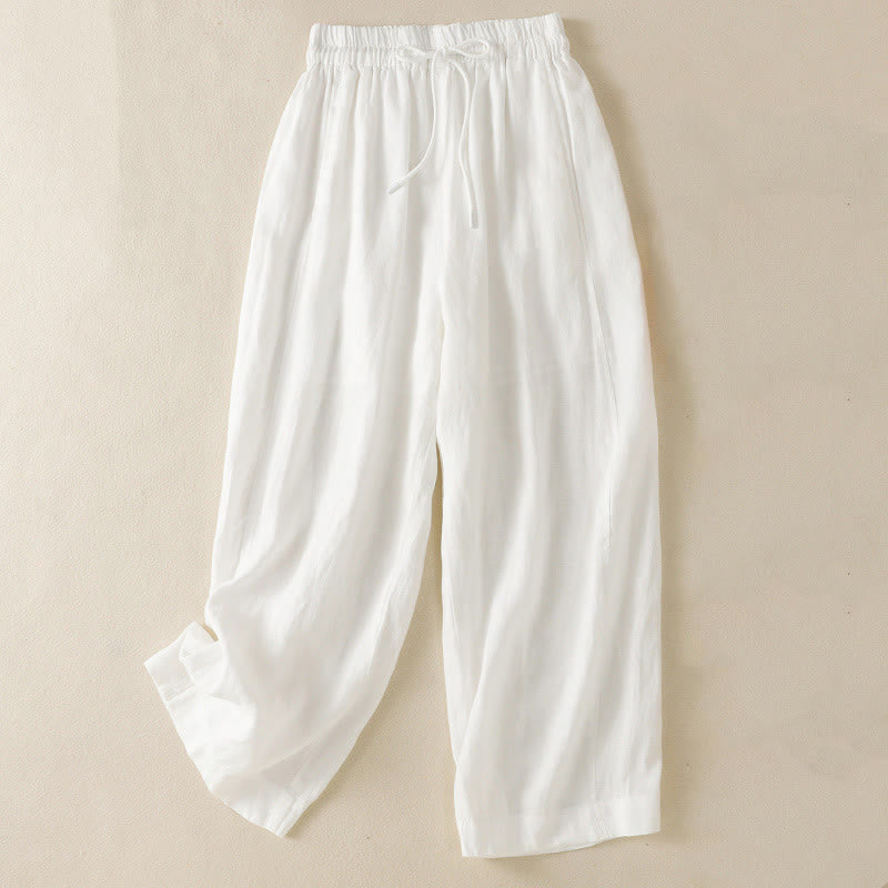 Nimara Ritual Commute Plain Design Drawstring Women's Wide Leg Pants With Pockets