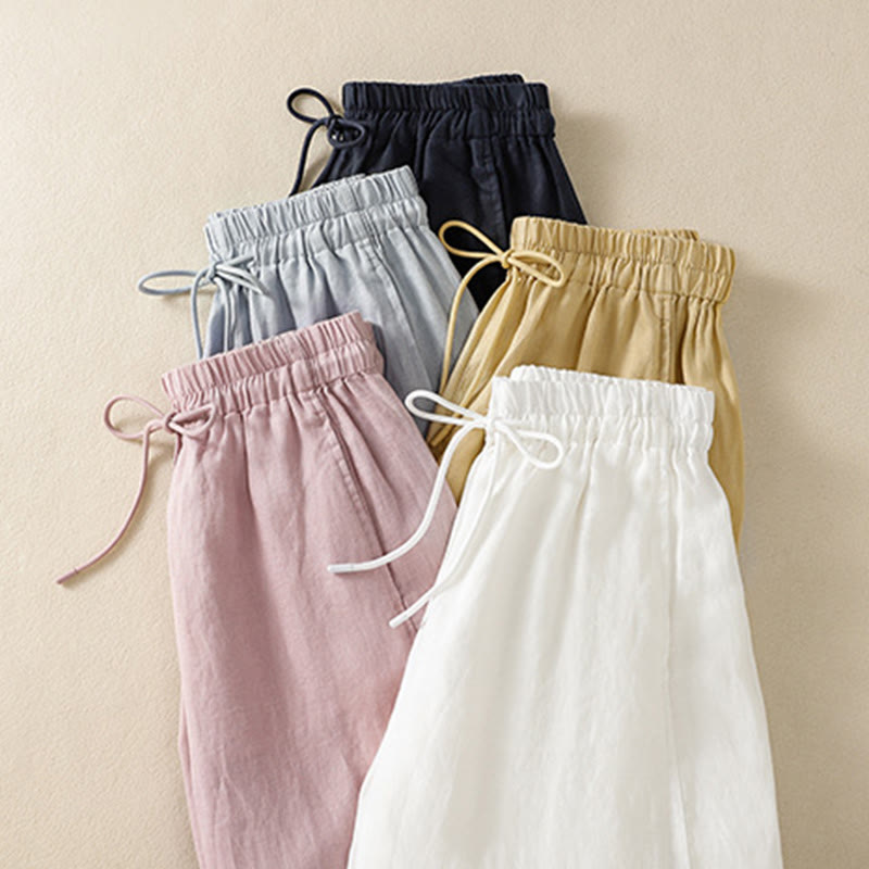 Nimara Ritual Commute Plain Design Drawstring Women's Wide Leg Pants With Pockets