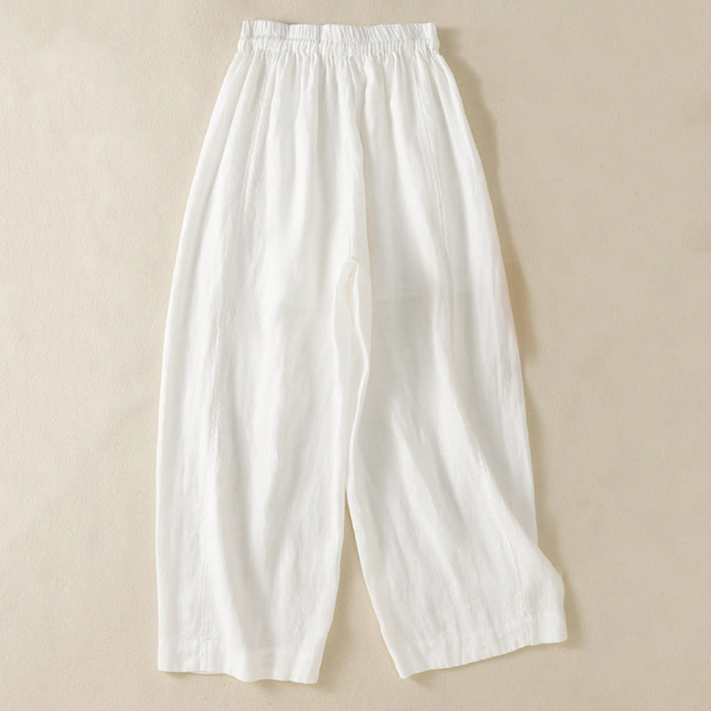Nimara Ritual Commute Plain Design Drawstring Women's Wide Leg Pants With Pockets