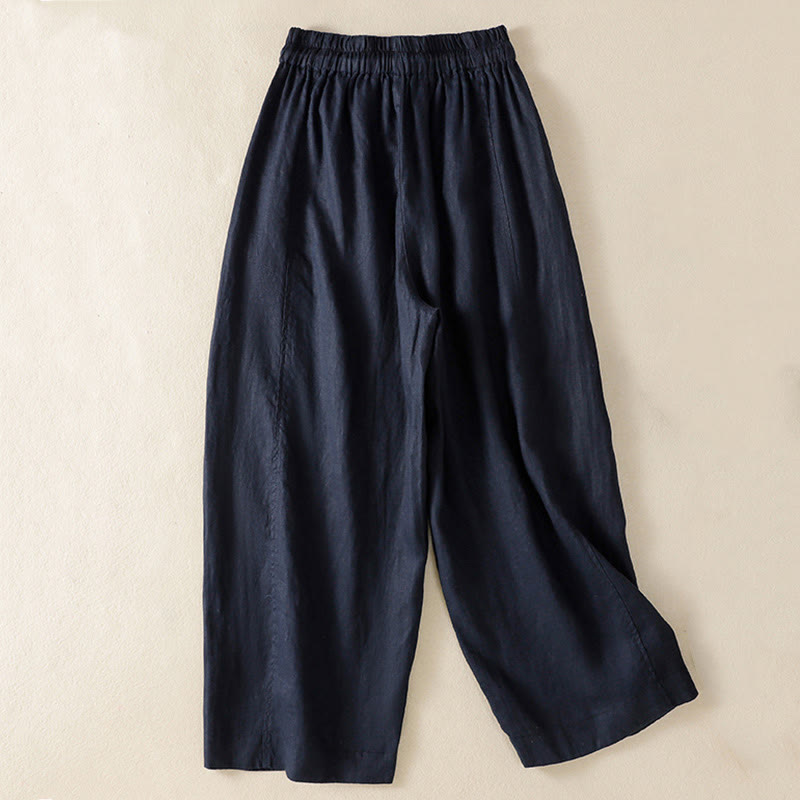 Nimara Ritual Commute Plain Design Drawstring Women's Wide Leg Pants With Pockets