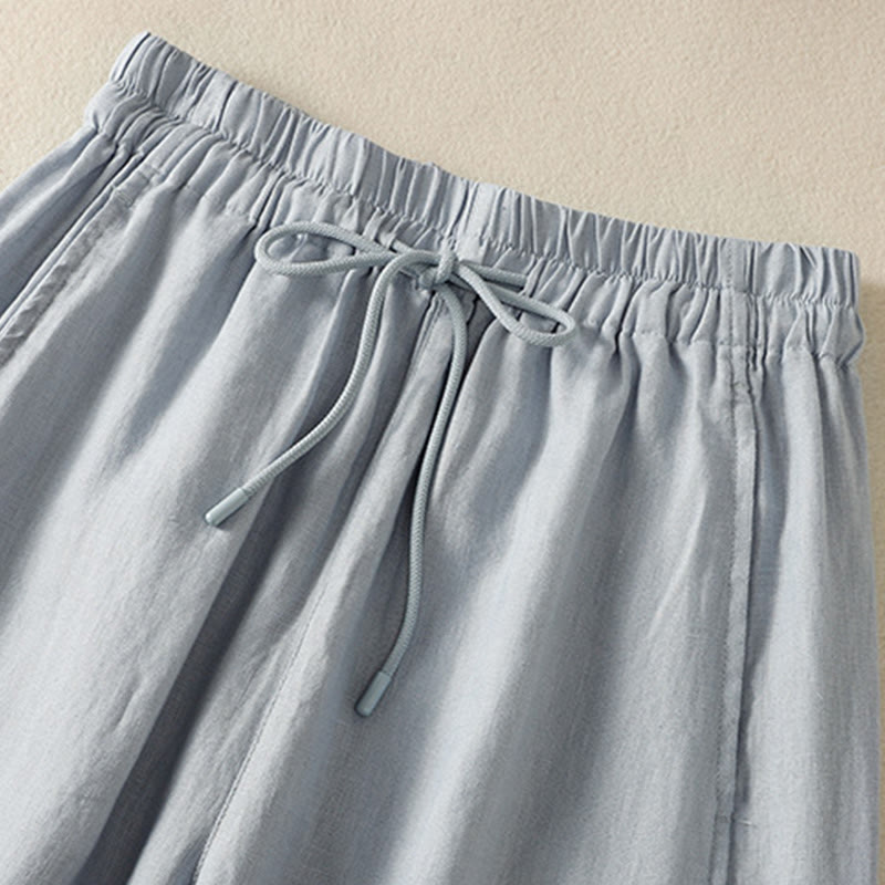 Nimara Ritual Commute Plain Design Drawstring Women's Wide Leg Pants With Pockets