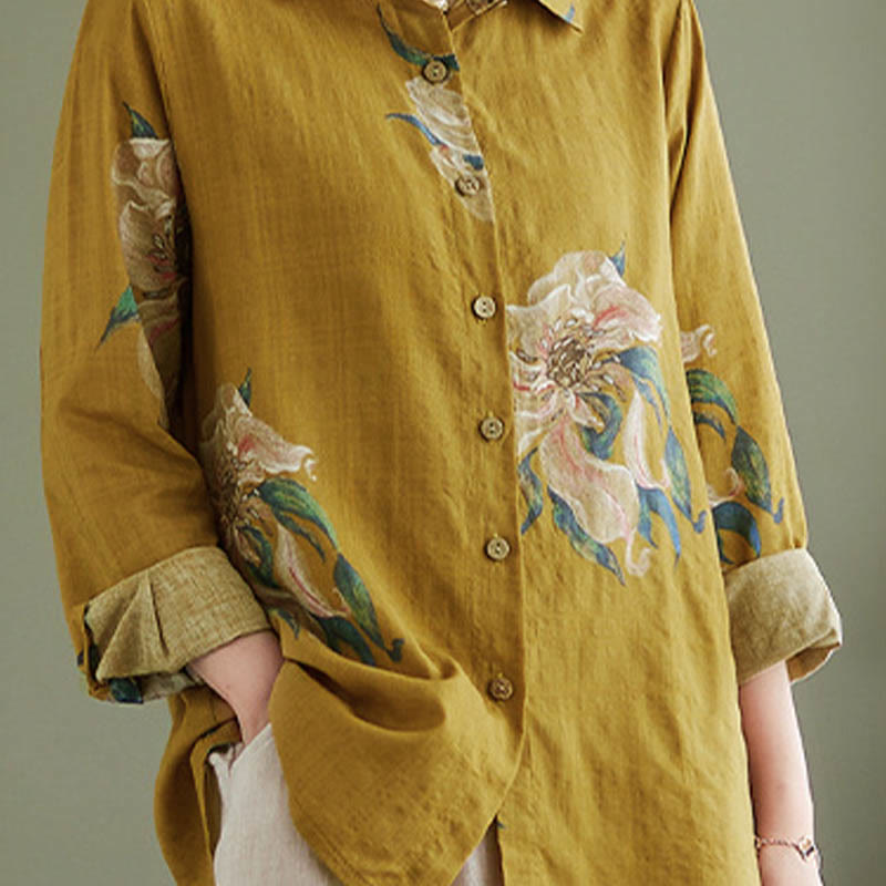 Nimara Ritual Literary Artistic Flower Print Cotton Clothing