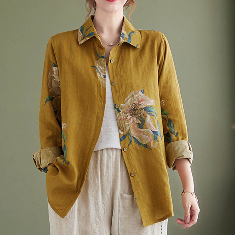 Nimara Ritual Literary Artistic Flower Print Cotton Clothing