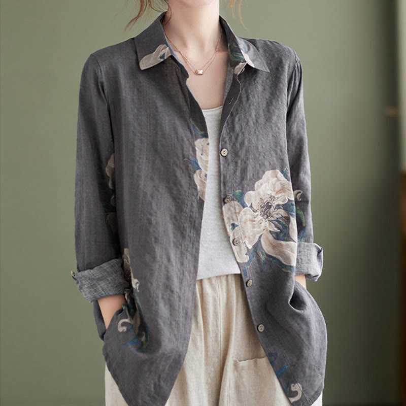 Nimara Ritual Literary Artistic Flower Print Cotton Clothing